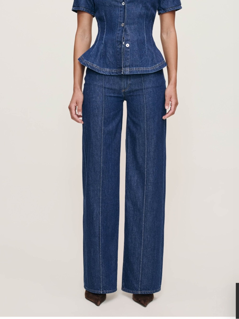 DL 1961 Hepburn Wide Leg High Rise Jeans Inkwell 27